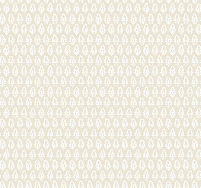 Mehndi Neutral Wallpaper with Petite Botanical Medallion Pattern - York SP1521