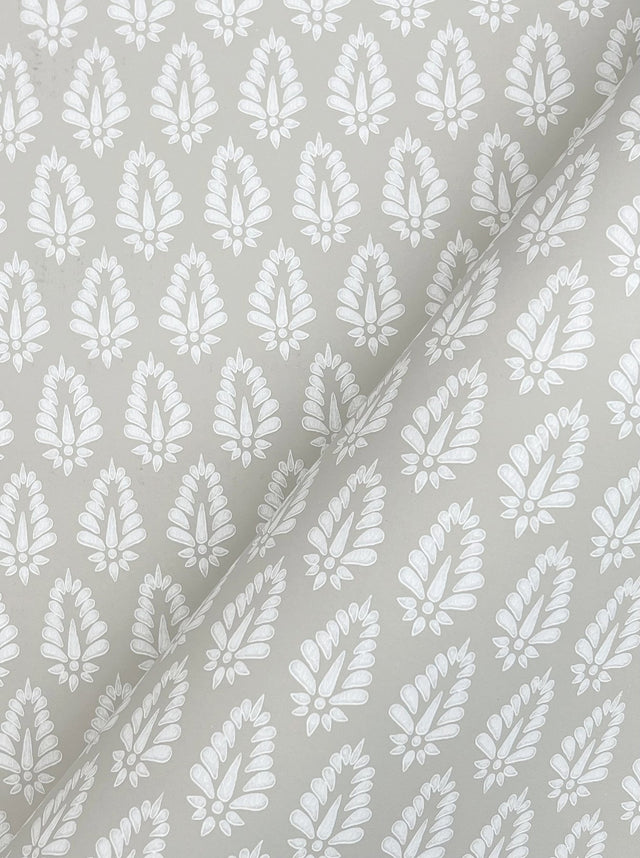 Mehndi Taupe Wallpaper with Petite Botanical Medallion Small Print - York SP1522
