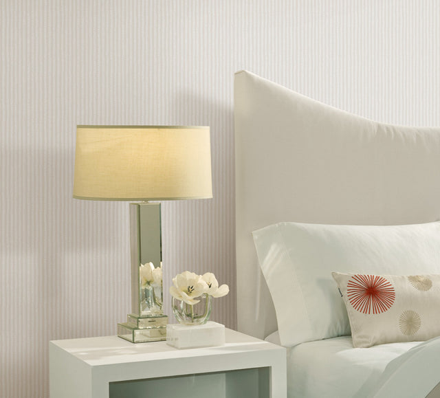 Shodo Stripe Cream Wallpaper with Subtle Calligraphy-Inspired Stripe Pattern - York SR1508