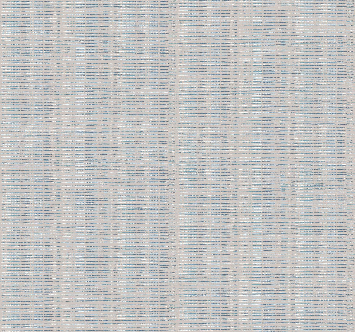 Broken Boucle Stripe Putty & Blue Wallpaper with Bohemian Striped Motif - York SR1517