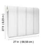 French Linen Stripe Arctic Grey Prepasted Wallpaper with Farmhouse Striped Pattern - York SR1582MH
