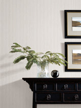 New Ticking Stripe Grey by Inspired by Color Stripe Wallpaper – York Wallcoverings SR1591