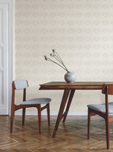 Palm Thatch White & Grey Wallpaper with Bohemian Modern Palm Leaf Motif - York SS2565