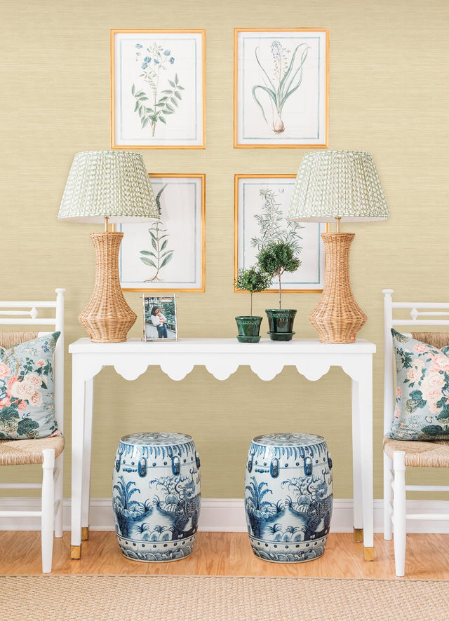 Classic Faux Wheat Grasscloth Peel & Stick Wallpaper with Textured Faux Grasscloth - SSS4570