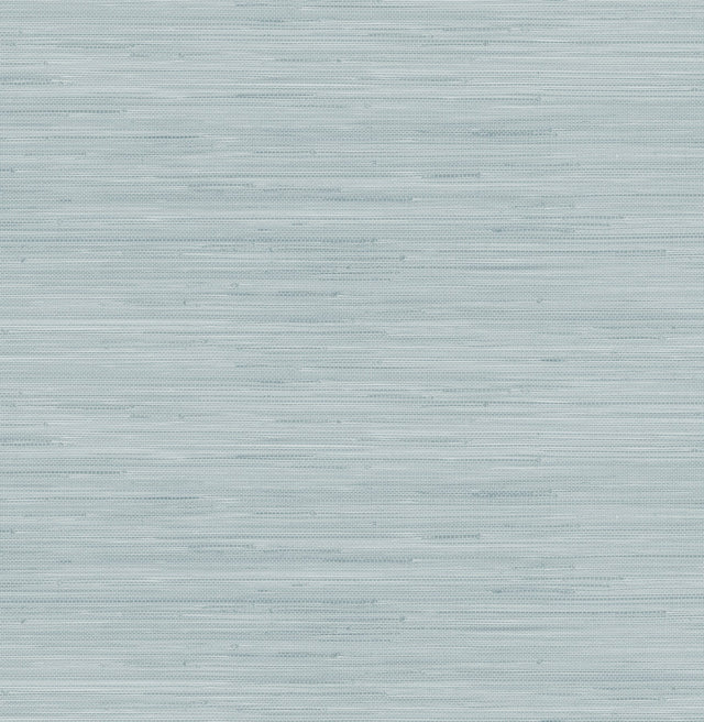 Classic Faux Sky Blue Grasscloth Peel & Stick Wallpaper, Textured Traditional Vinyl - SSS4573