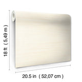 Classic Faux Cashmere Grasscloth Cream Peel & Stick Wallpaper with Textured Faux Grasscloth Pattern - SSS6013