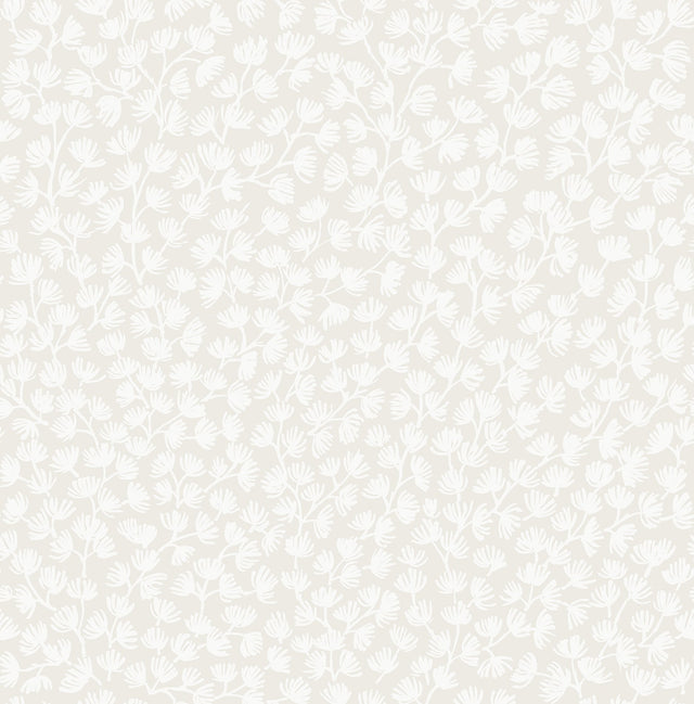 Sea Fern Driftwood Peel & Stick Wallpaper with Coastal Botanical Leaf Motif - SSS6306