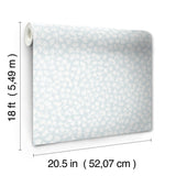 Sea Fern Blue Mist Peel & Stick Wallpaper with Coastal Botanical Leaves Pattern - NuWallpaper SSS6307