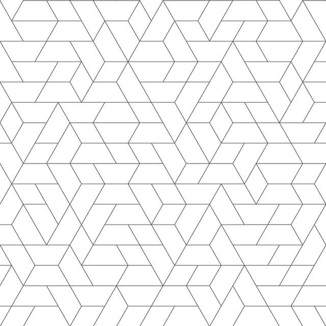 Point of View Black Geometric Wallpaper in Sure Strip - York SW7457