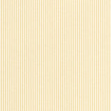 Newport Stripe wallpaper in Maize by Schumacher, classic narrow pinstripe wallcovering in yellow and white.