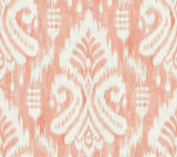 Hawthorne Ikat Coral Wallpaper with Bohemian Ikat Pattern - York TC2646
