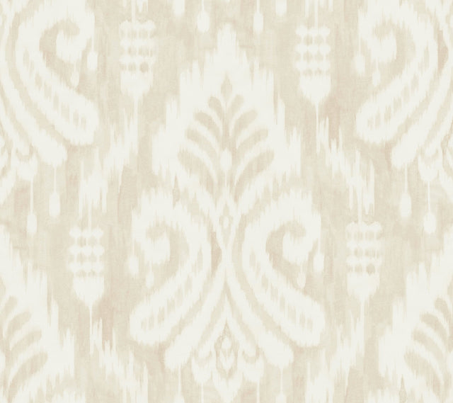 Hawthorne Ikat Beige Wallpaper
