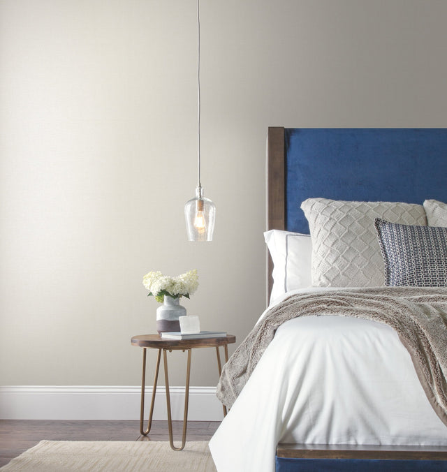 Hessian Weave White Wallpaper with Textured Weave Pattern - York TD1052N