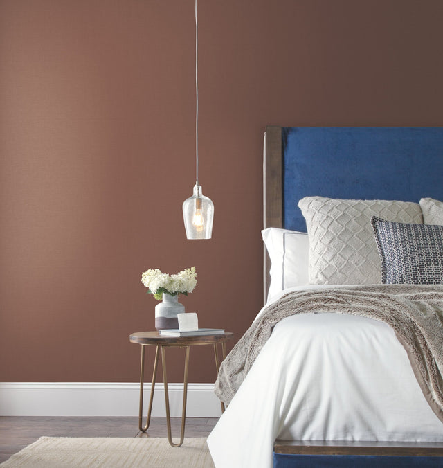 Hessian Weave Red Wallpaper with Textured Woven Look - York TD1055N