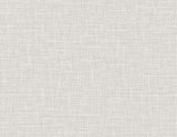 Grasmere Weave Mist faux linen texture in light grey matte vinyl wallpaper