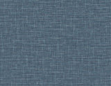 Grasmere Weave faux linen texture wallpaper in faded cobalt blue