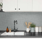Grasmere Weave Dark Linen by Tedlar Textures Faux Linen Wallpaper – DuPont TG60137