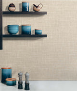 Grasmere Weave Toast by Tedlar Textures Textured Vinyl Wallpaper – DuPont TG60148