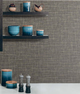 Grasmere Weave Fireside by Tedlar Textures Faux Linen Vinyl Wallpaper – DuPont TG60149