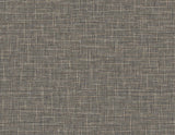 Grasmere Weave wallpaper in Fireside brown faux linen texture