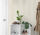 Throw Knit Almond Cream by Tedlar Textures Chevron Vinyl Wallpaper – DuPont TG60205