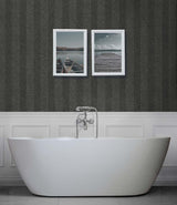 Throw Knit Faded Onyx by Tedlar Textures Chevron Vinyl Wallpaper – DuPont TG60206