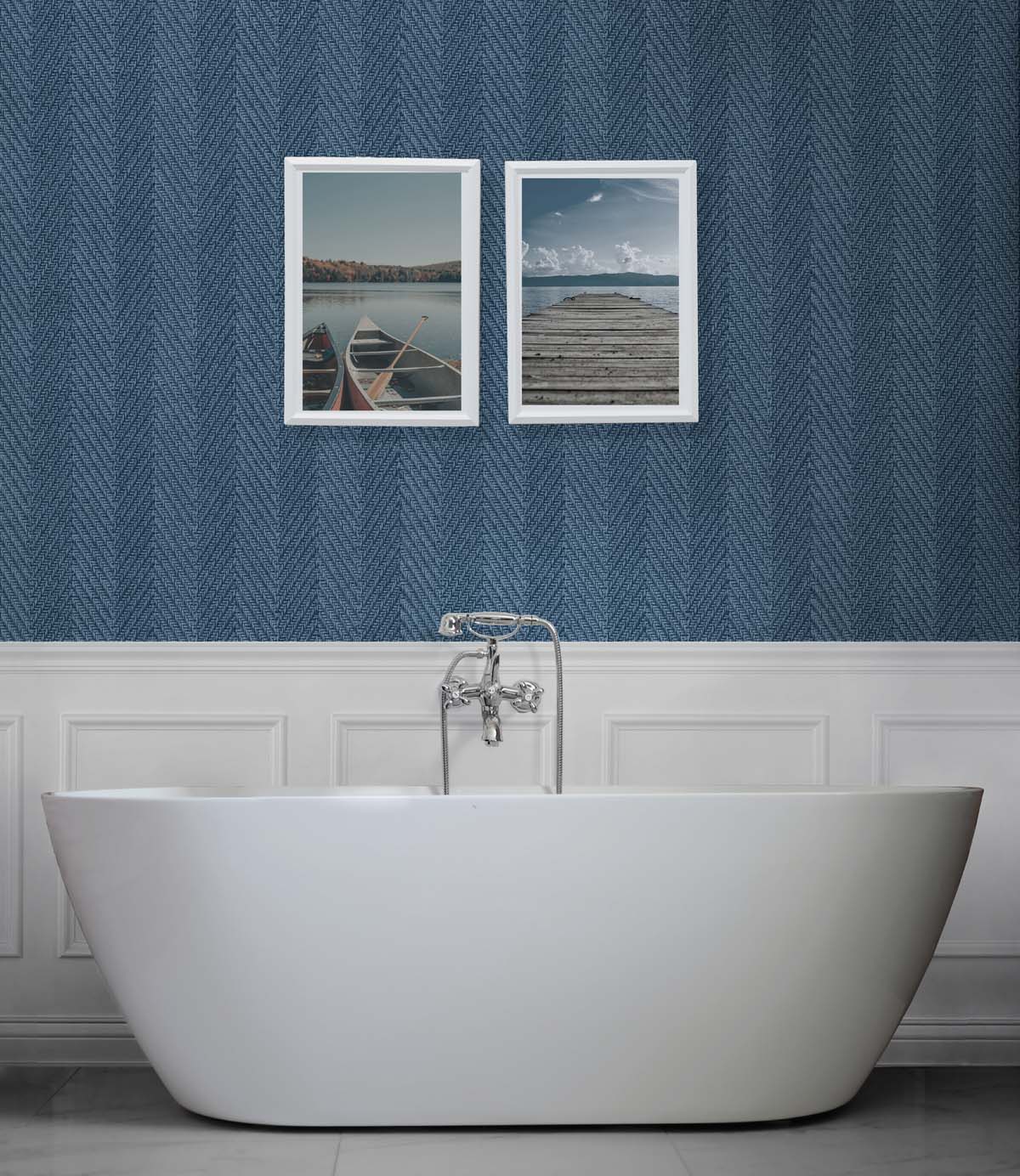 Throw Knit Evening Breeze by Tedlar Textures Chevron Vinyl Wallpaper – DuPont TG60217