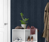 Throw Knit Caramel Latte by Tedlar Textures Chevron Knit Wallpaper – DuPont TG60219