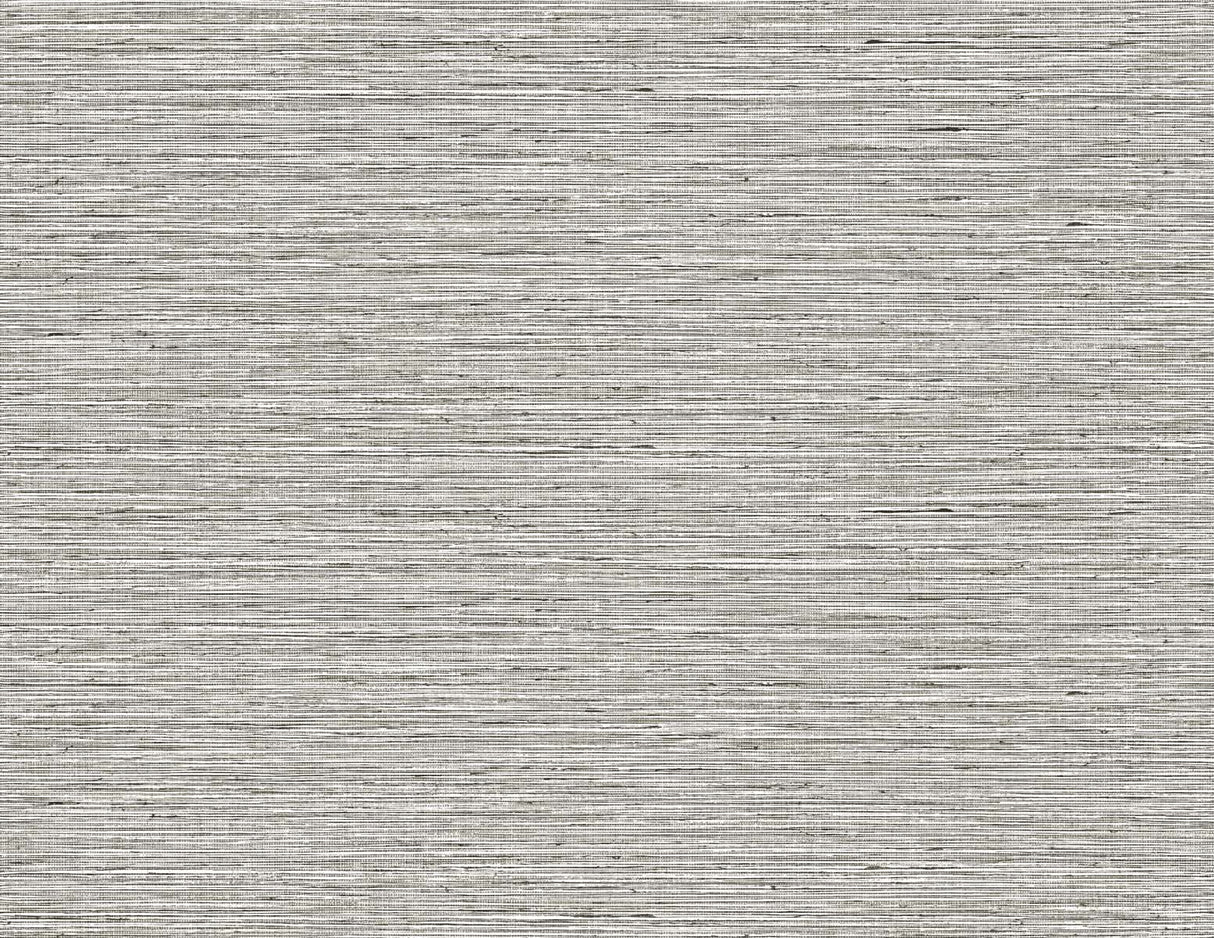 Edmond Faux Sisal faux grasscloth wallpaper in a black and white textured stripe look