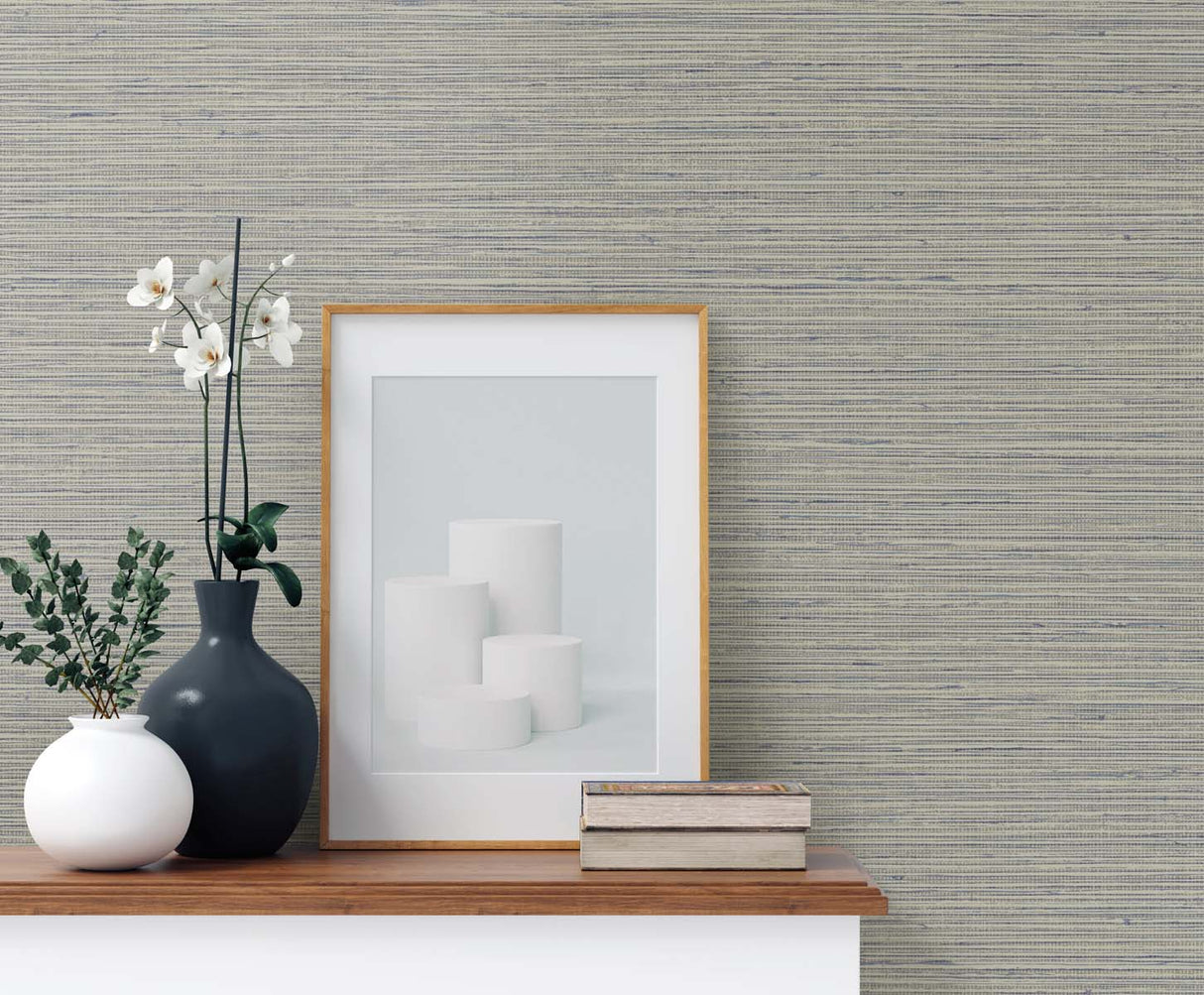 Edmond Faux Sisal Birch by Tedlar Textures Faux Grasscloth Type II Vinyl Wallpaper – DuPont TG60332 -Sample