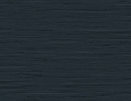 Marion Faux Arrowroot faux grasscloth wallpaper in Space Cadet (dark blue-black)