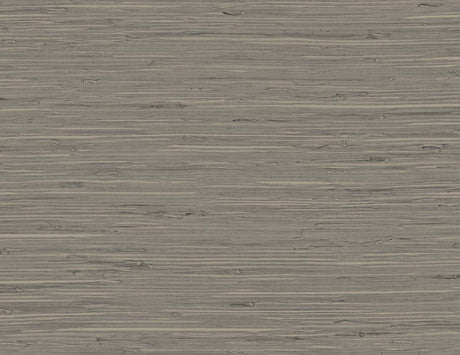 Marion Faux Arrowroot faux grasscloth wallpaper in Aged Leather brown with horizontal woven texture.