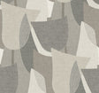 Mosley Tulips Frost geometric tulip wallpaper in cool gray and off-white with a matte finish