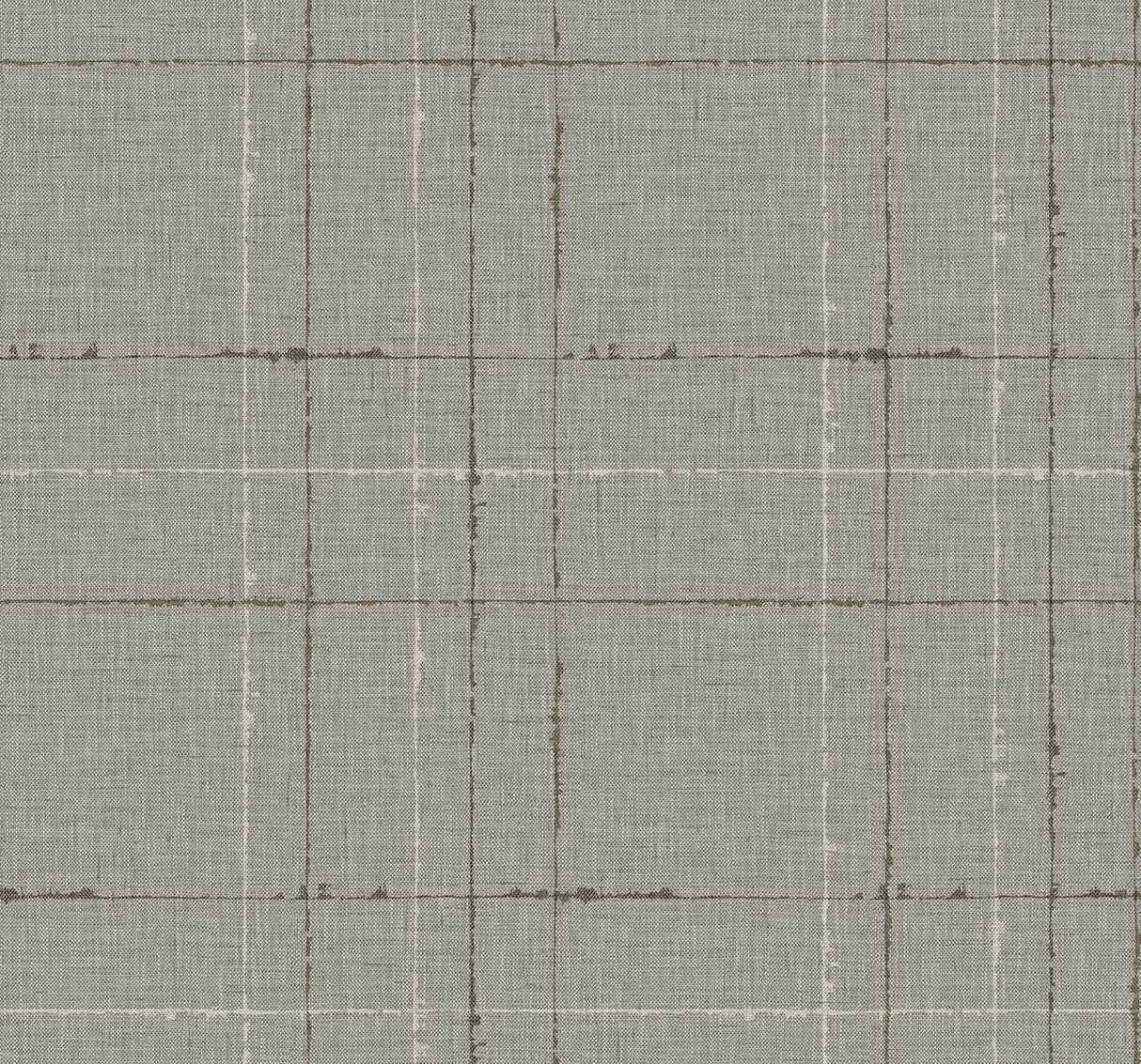 Ash gray plaid vinyl wallpaper pattern (Gorton Plaid) by Seabrook Designs