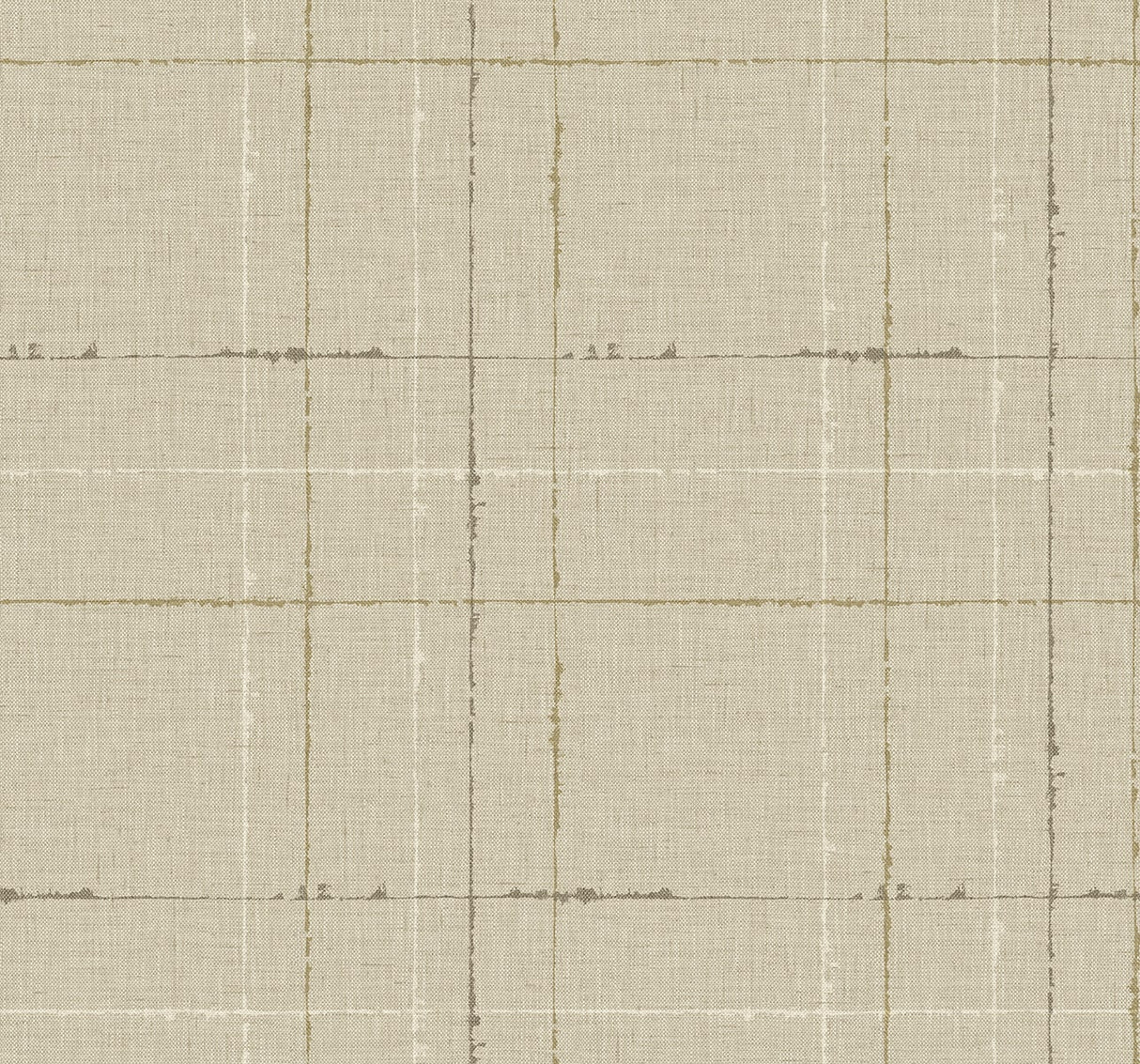 Gorton Plaid wallpaper in Papyrus colorway (matte plaid vinyl)