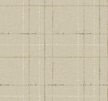 Gorton Plaid wallpaper in Papyrus colorway (matte plaid vinyl)