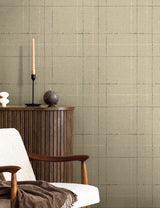 Gorton Plaid Hazel by Fibers and Threads Plaid Vinyl Wallpaper – Seabrook Designs TH90105