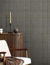 Gorton Plaid Mocha by Fibers and Threads Plaid Wallpaper – Seabrook Designs TH90110