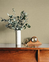 Stretford Linen Oatmilk by Fibers and Threads Faux Linen Type II Vinyl Wallpaper – Seabrook Designs TH90209