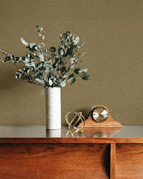 Stretford Linen Sunshine by Fibers and Threads Faux Linen Type II Vinyl Wallpaper – Seabrook Designs TH90217