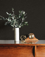 Stretford Linen Night by Fibers and Threads Faux Linen Vinyl Wallpaper – Seabrook Designs TH90221