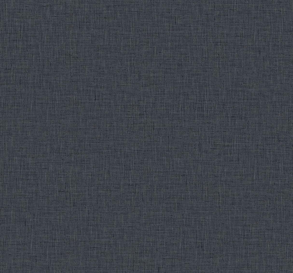 Stretford Linen wallpaper in Jeans blue faux linen texture