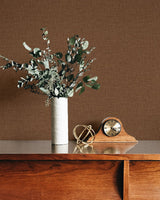 Stretford Linen Sunset by Fibers and Threads Faux Linen Type II Vinyl Wallpaper – Seabrook Designs TH90242