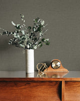 Stretford Linen Shadow by Fibers and Threads Faux Linen Type II Vinyl Wallpaper – Seabrook Designs TH90245