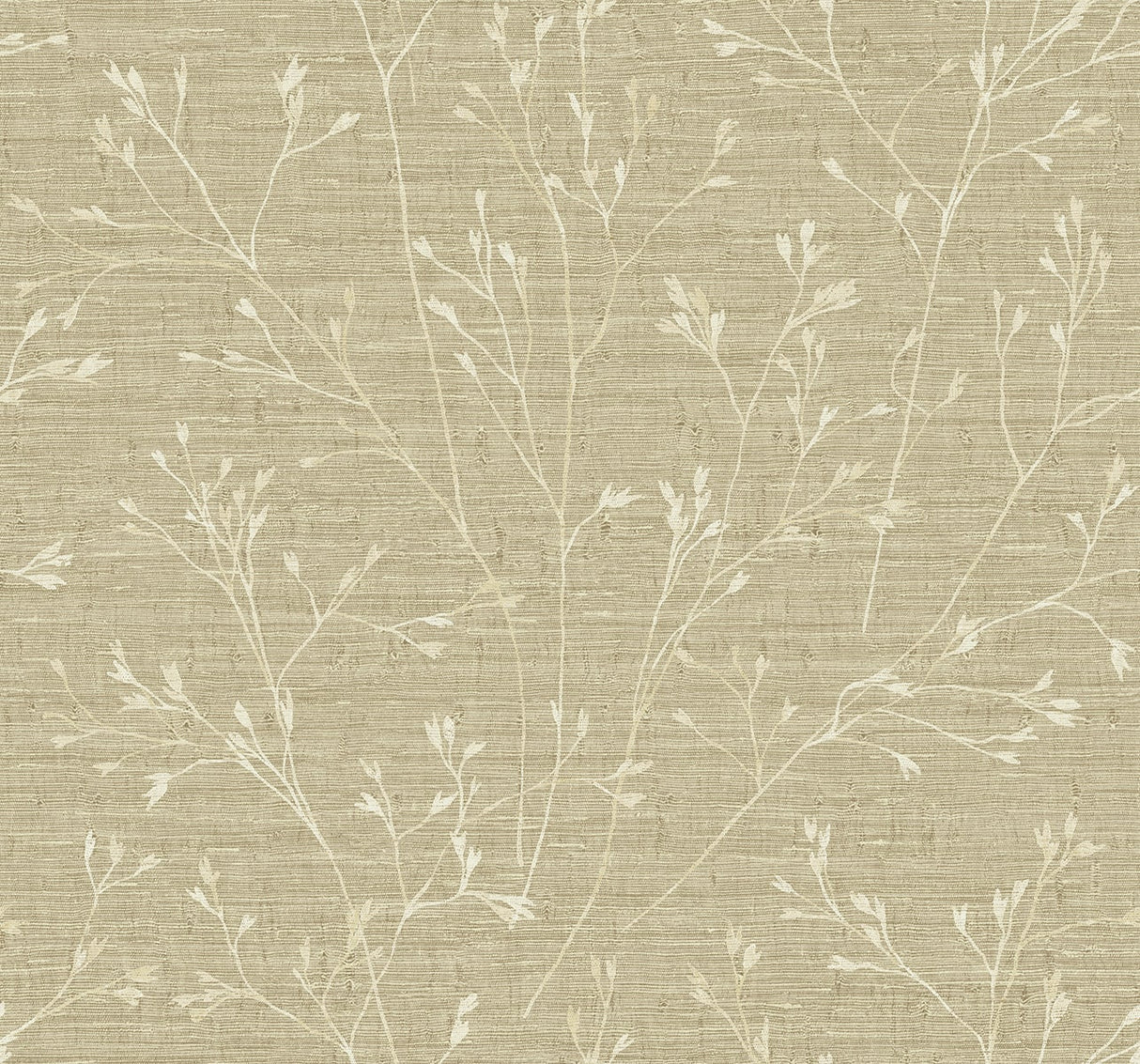 Withington Branch wallpaper in Sugar colorway with a subtle botanical branch pattern on a warm neutral ground.