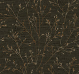 Withington Branch Coffee by Fibers and Threads Botanical Branch Vinyl Wallpaper – Seabrook Designs TH90306 -Sample