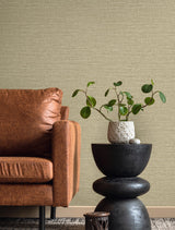 Wilslow Weave Cream by Fibers and Threads Faux Linen Vinyl Wallpaper – Seabrook Designs TH90405
