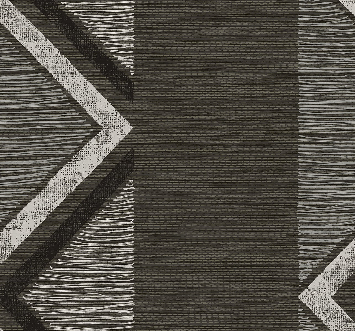 Beswick Chevron wallpaper in Shadow colorway with bold chevron stripe pattern