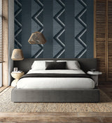 Beswick Chevron Derya by Fibers and Threads Geometric Chevron Wallpaper – Seabrook Designs TH91502