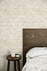 Leigh Diamond Powder by Fibers and Threads Geometric Wallpaper – Seabrook Designs TH91607